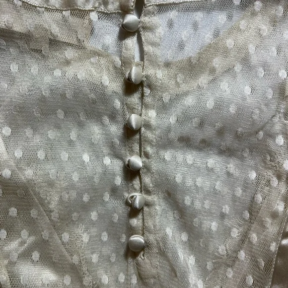 Free People Cream Lace Long Sleeve Dress XL - NWT - Picture 7 of 13